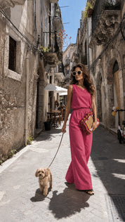 Linen Semi Palazzo Trousers