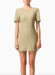Elliatt CURAAE Dua Short Sleeve Mini Dress - Green Size S/UK8