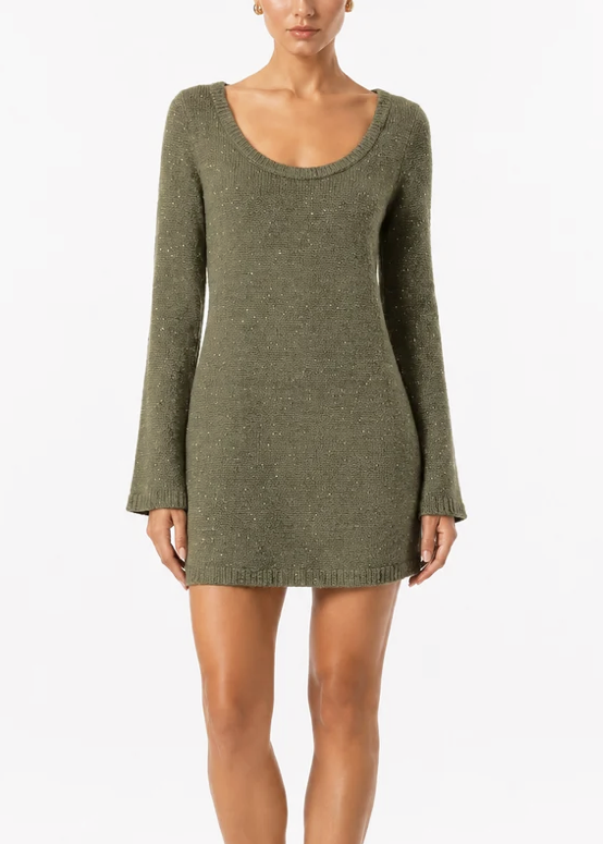 Elliatt CURAAE Peregrine Mini Dress - Khaki  Size S/UK8