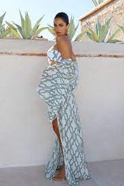 ALEXANDRA MIRO CHLOE GOWN - GREEN TILE