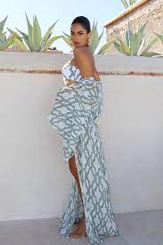 ALEXANDRA MIRO CHLOE GOWN - GREEN TILE