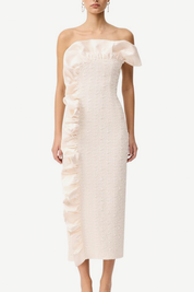 Elliatt Paloma Midi Dress - Ivory Size S/UK8