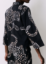 Desmond & Dempsey - JAG Navy Long Sleeve Boxy Pyjama Shirt
