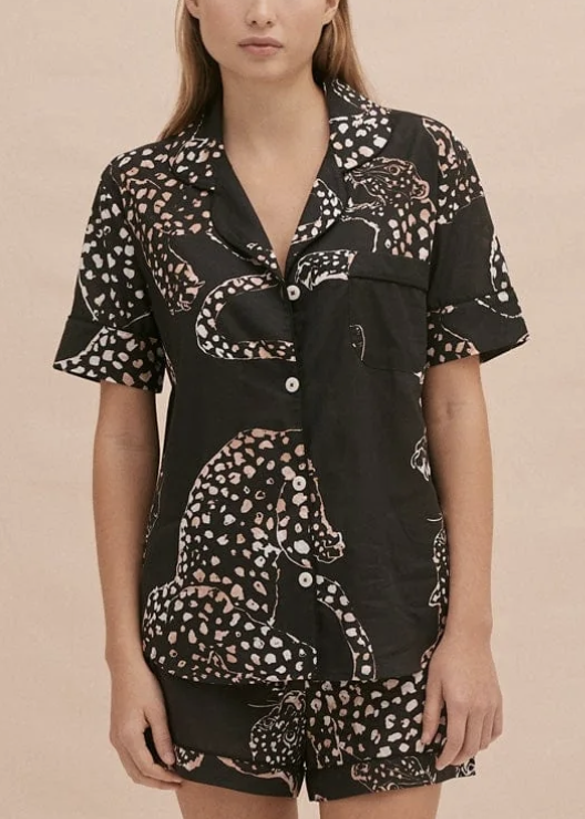 Desmond & Dempsey - JAG Navy Short Sleeve Pyjama Shirt