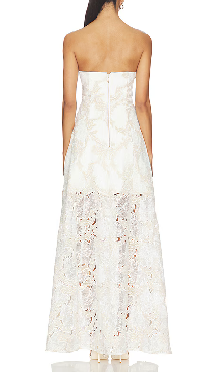 Elliatt Kira Gown - Ivory & Gold Size S/UK8