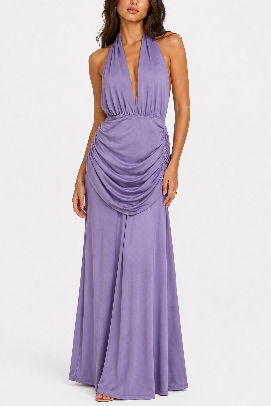 Elliatt CURAAE Lillia Sleeveless Maxi Dress - Lilac Size S/UK8
