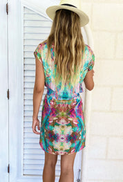 Liquid Rainbow Tassel Dress