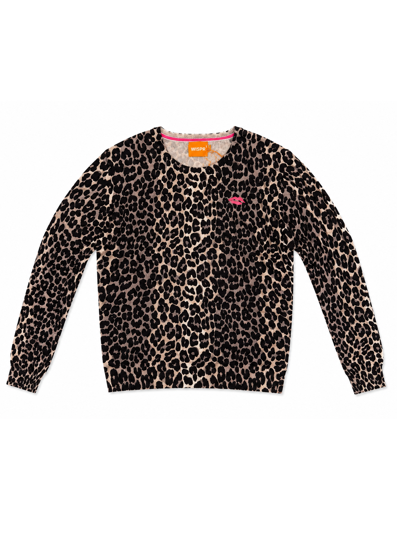 WISPR by BRODIE CASHMERE Lydia Leopard Crew - Size M