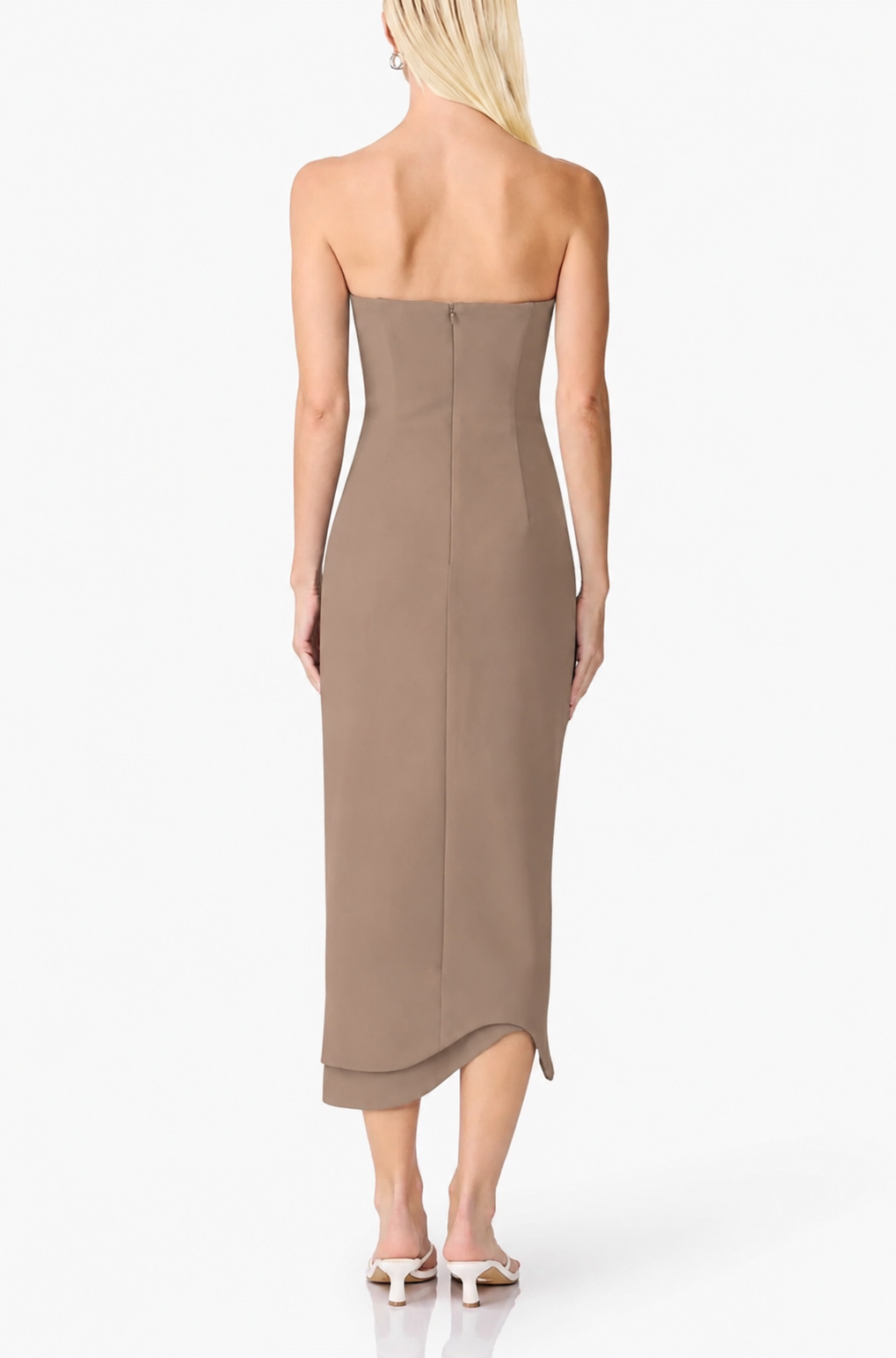 Elliatt Ilaria Sweetheart Midi Dress - Mocha Size S/UK8