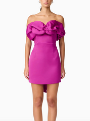 Elliatt Sharon Strapless Mini Dress - Purple Size S/UK8