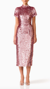 Elliatt Alissa Cap Sleeve Midi Dress - Pink Size S/UK8