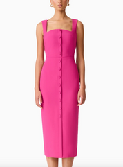 Elliatt Elva Fitted Midi Dress - Pink Size S/UK8