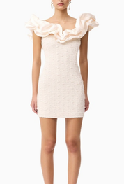 Elliatt Paloma Mini Dress - Ivory Size S/UK8