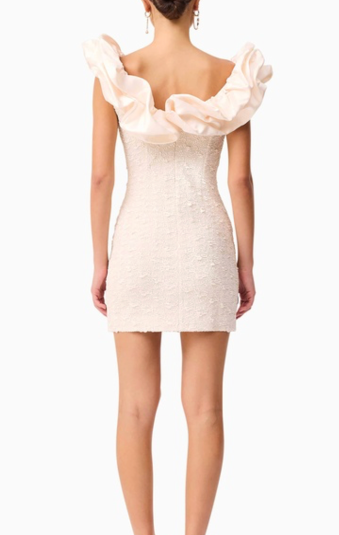 Elliatt Paloma Mini Dress - Ivory Size S/UK8