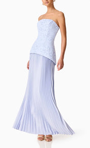 Elliatt Lacy Strapless Gown - Powder Blue Size S/UK8