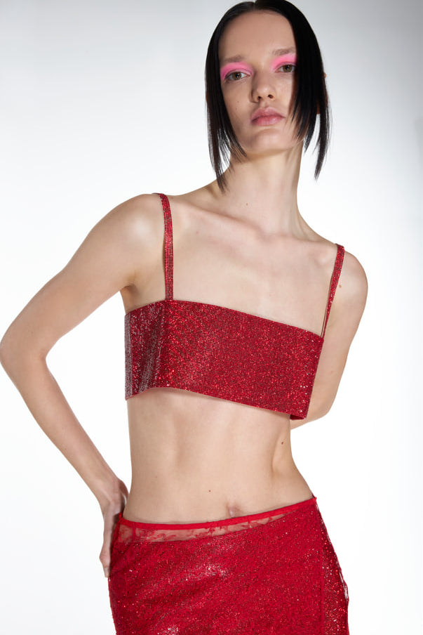 Nué Studio - CHARLOTTE TOP SPICY RED - SAMPLE SALE LONDON 