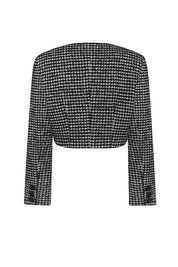 Nué Studio - HOUNDSTOOTH CROPPED BLAZER - SAMPLE SALE LONDON 