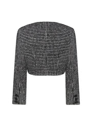 Nué Studio - HOUNDSTOOTH CROPPED BLAZER - SAMPLE SALE LONDON 