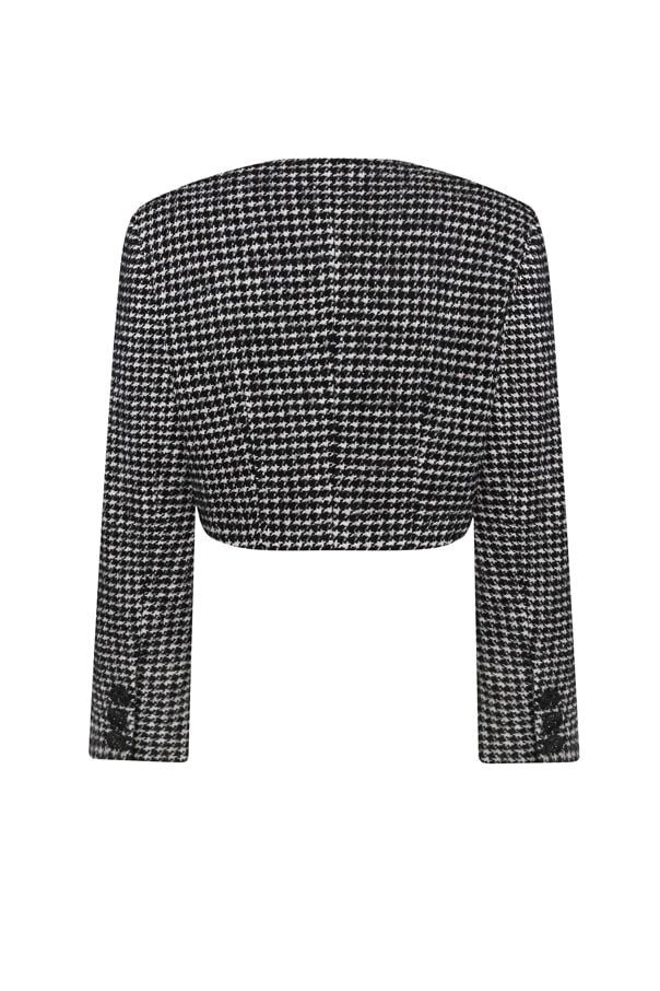 Nué Studio - HOUNDSTOOTH CROPPED BLAZER - SAMPLE SALE LONDON 