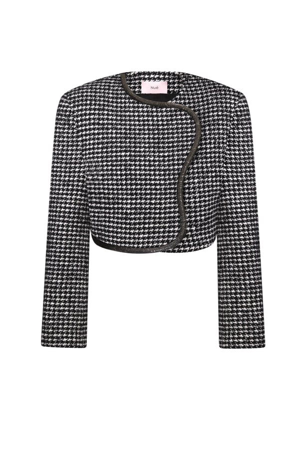 Nué Studio - HOUNDSTOOTH CROPPED BLAZER - SAMPLE SALE LONDON 