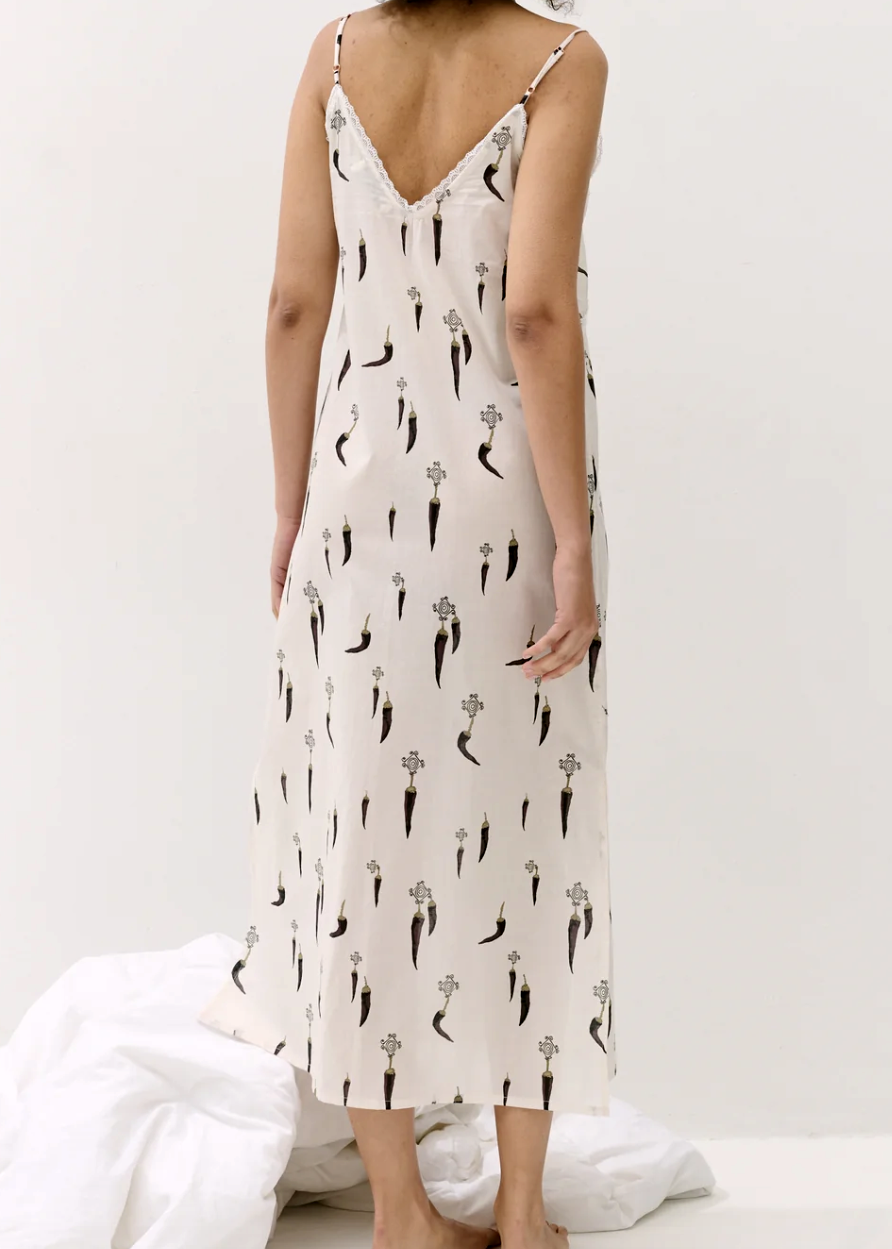 Desmond & Dempsey PICANTE Cream Nightie - Size XXL