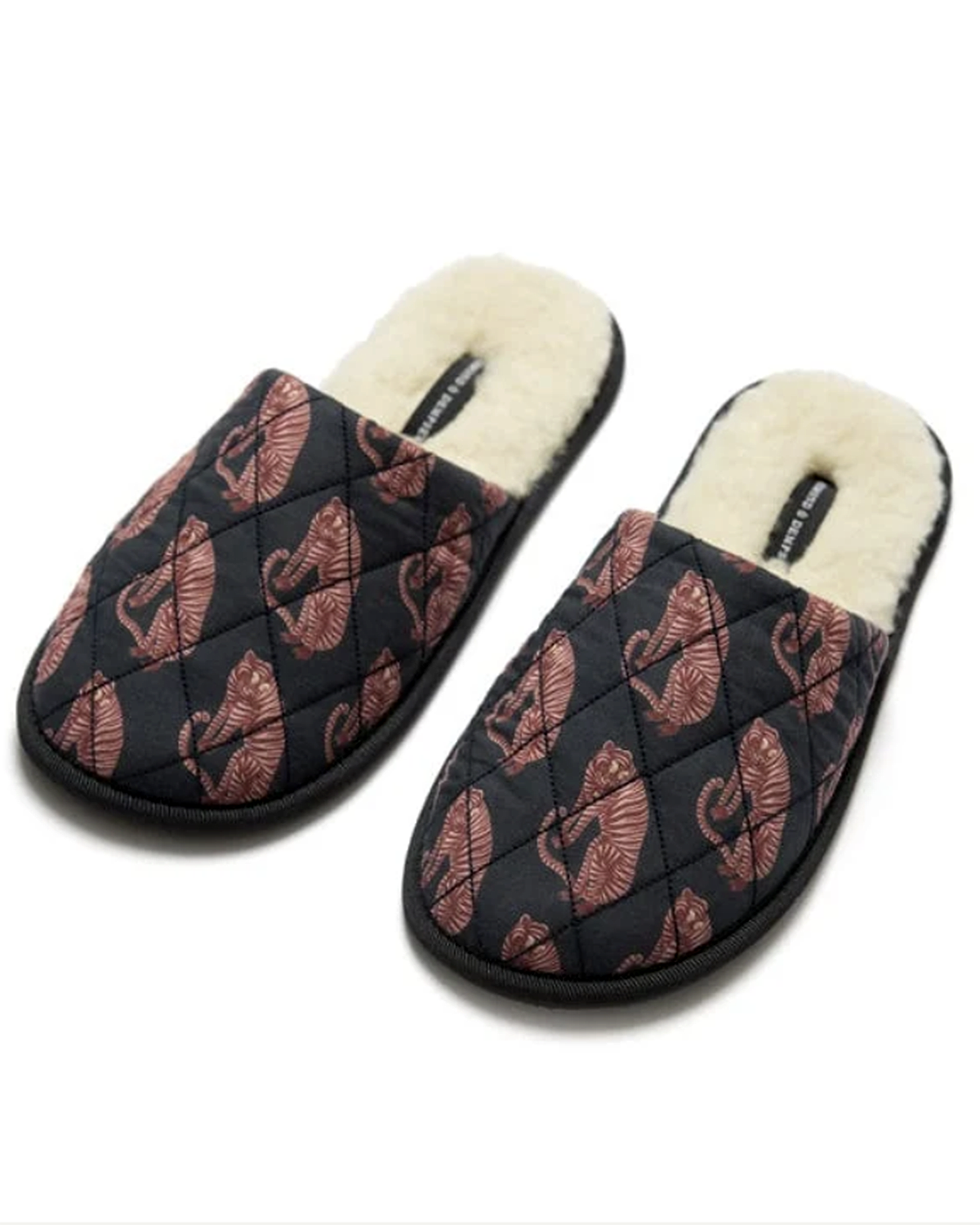 Desmond & Dempsey - SANSINDO Navy Pink Slippers - Size 42