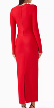 Elliatt Celia Long-Sleeve Gown - Red Size S/UK8
