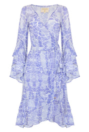 Lilac Pebbles Mini Riviera Wrap Dress