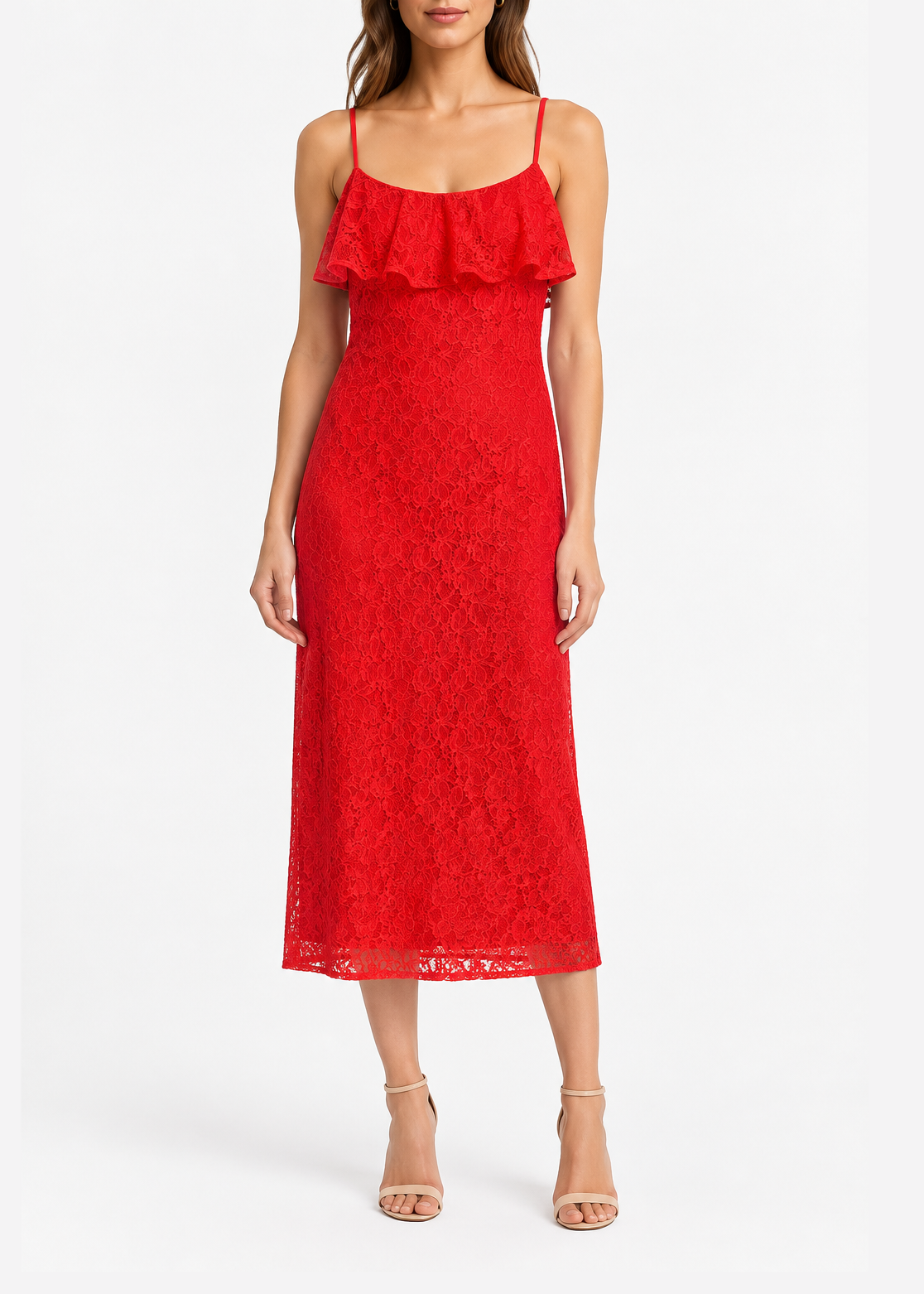 Elliatt Rosse Midi Dress - Red Size S