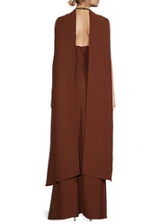 Elliatt Solae Scarf Maxi Dress - Chocolate Brown Size S