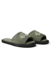 Desmond & Dempsey - JAG GREEN CORDUROY Slippers