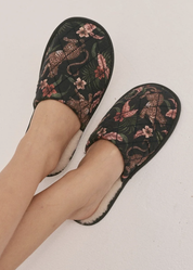 Desmond & Dempsey - SOLEIA LEOPARD Slippers - Size 36