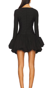 Elliatt Theodara Long Sleeves Mini Dress - Black Size S/UK8