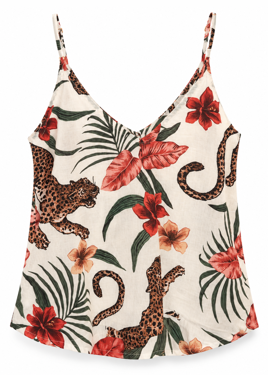 Desmond & Dempsey - SOLEIA Leopard Pyjama Top - Size XS