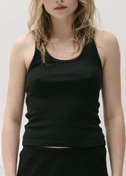 Desmond & Dempsey - COTTON POINTELLE Tank Top - Size XS
