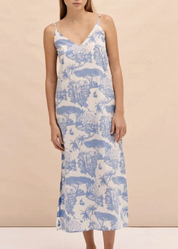 Desmond & Dempsey - LOXODONTA Blue A-Line Nightie - Size XL