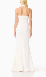 Elliatt Alexandra Halter Gown Dress - White Size S/UK8