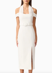 Elliatt Ruby Halter Midi Dress - White Size S/UK8