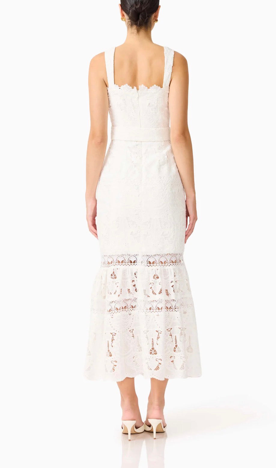 Elliatt Giovanna Fit & Flare Maxi Dress - White Size S/UK8