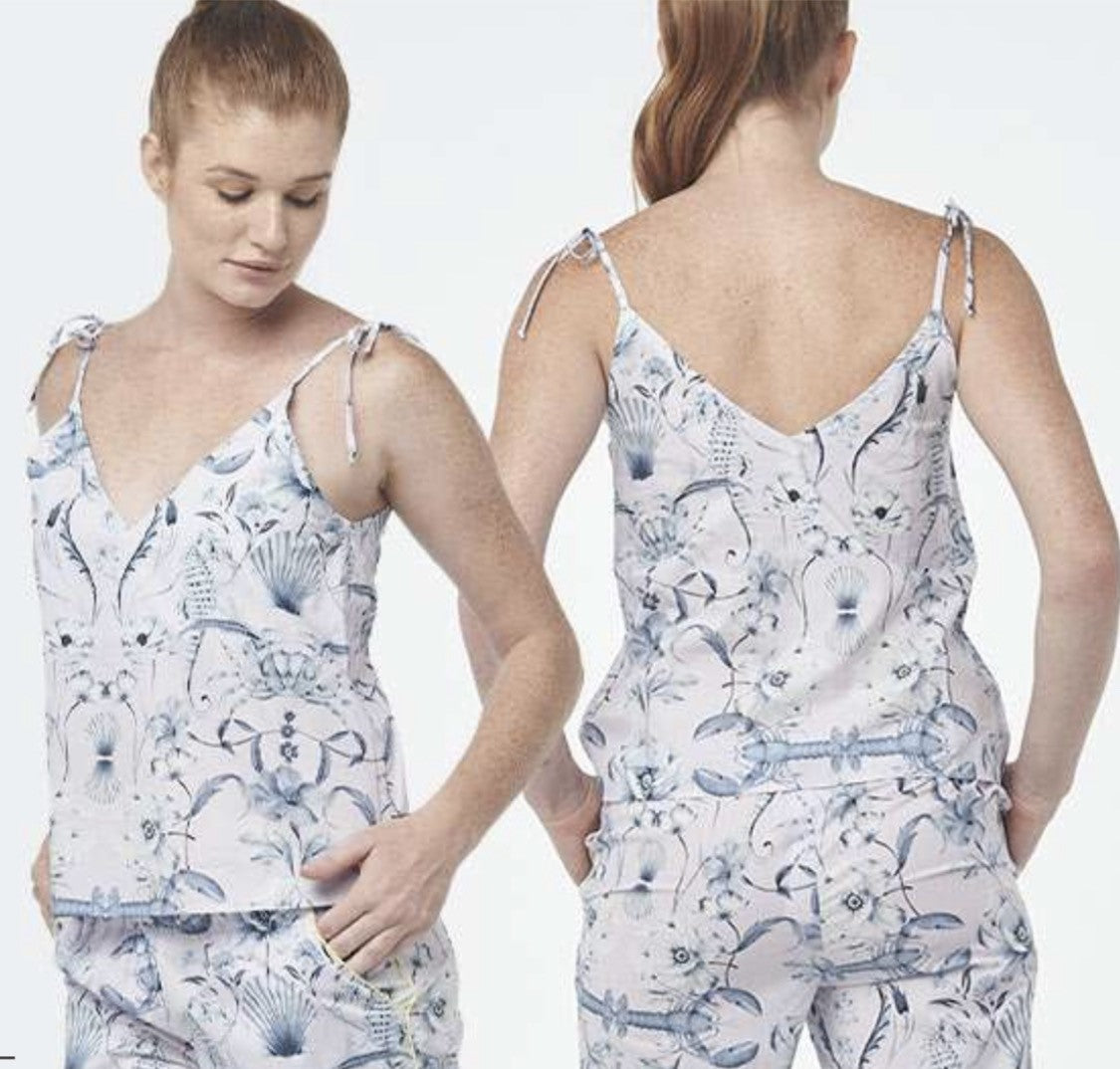 THE LAZY POET - AMELIE TOP - SEAHORSES & FRIENDS LILAC - SMALL