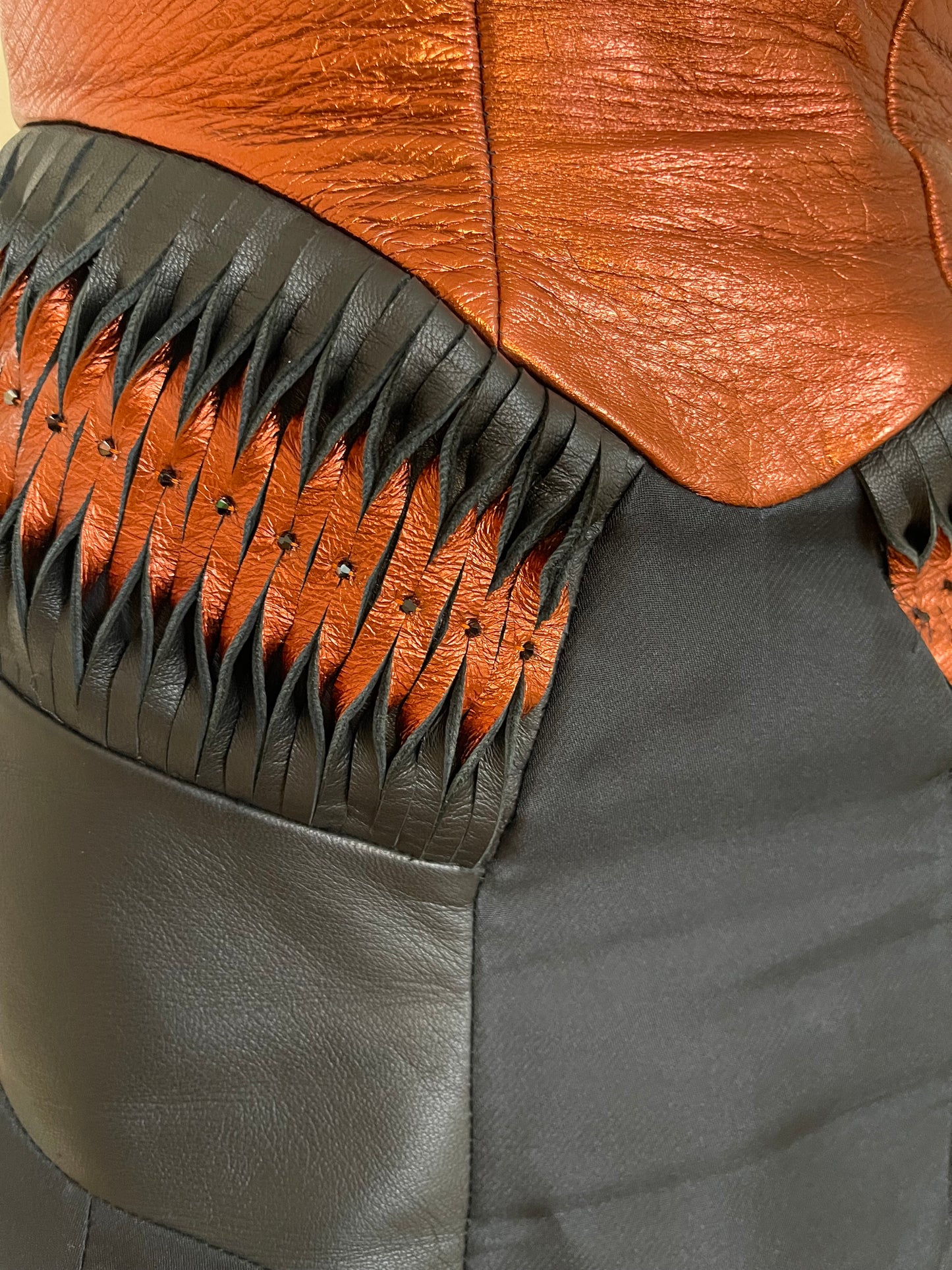 PRITCH London - Silk and Leather Dress - Size UK10 (US6)
