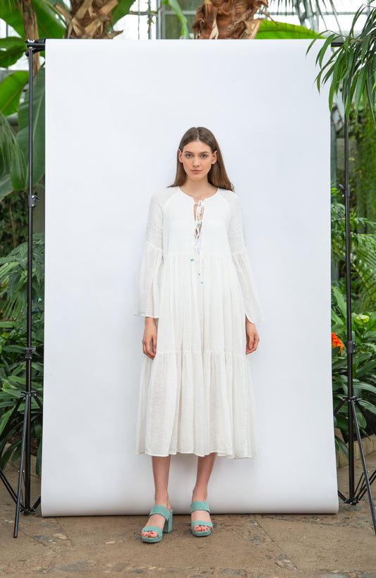 A Mere Co. - Saskia dress - White - Size S