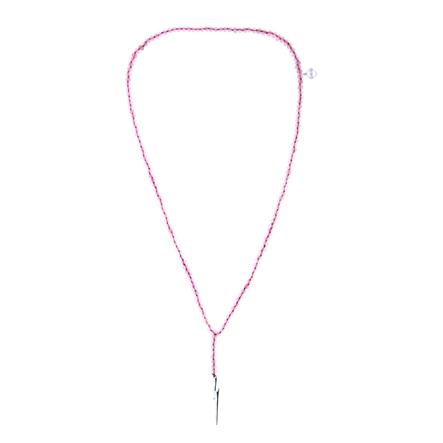 MeMe London Light Me Up Necklace - Pink with White Gold