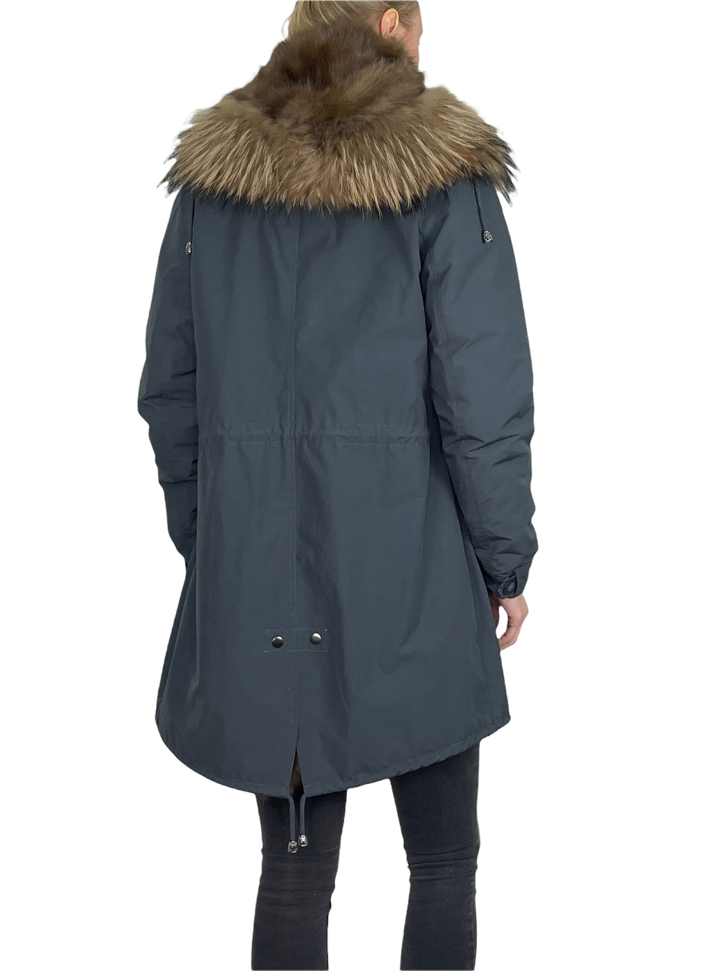 Fur Parka With Sable and Fox Fur Size M