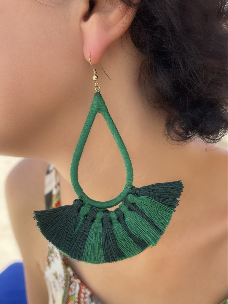 Atelier DXB - Handmade green earrings