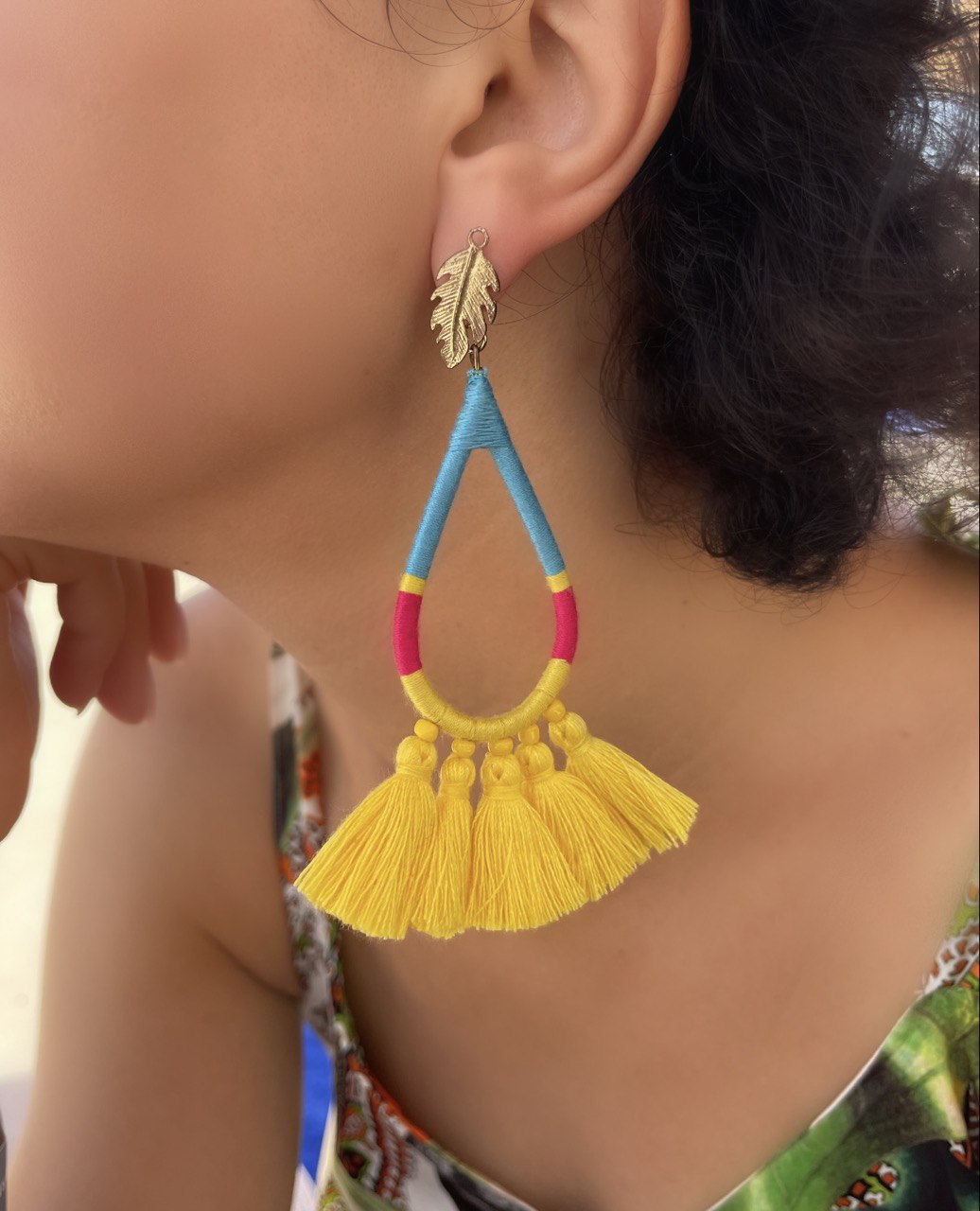 Atelier DXB - Handmade Yellow Tassel Earrings
