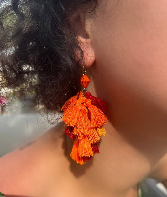Atelier DXB - Handmadde orange earrings